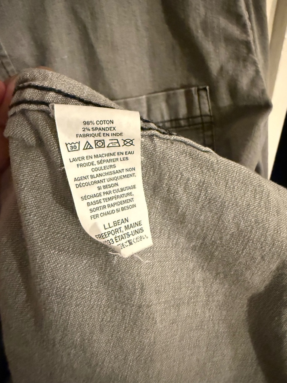 LL Bean Cotton button down shirt - Picture 4 of 4